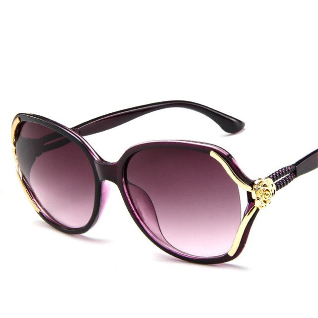 ladies Elegant Cat Eye sunglasses For Women trend sunglasses flowers Sun glasses personalized hollow oval sunglasses