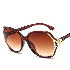 ladies Elegant Cat Eye sunglasses For Women trend sunglasses flowers Sun glasses personalized hollow oval sunglasses