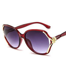 Load image into Gallery viewer, ladies Elegant Cat Eye sunglasses For Women trend sunglasses flowers Sun glasses personalized hollow oval sunglasses