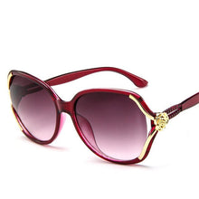 Load image into Gallery viewer, ladies Elegant Cat Eye sunglasses For Women trend sunglasses flowers Sun glasses personalized hollow oval sunglasses