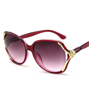 ladies Elegant Cat Eye sunglasses For Women trend sunglasses flowers Sun glasses personalized hollow oval sunglasses