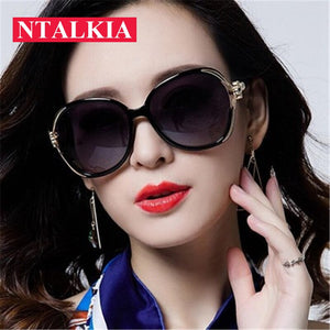 ladies Elegant Cat Eye sunglasses For Women trend sunglasses flowers Sun glasses personalized hollow oval sunglasses