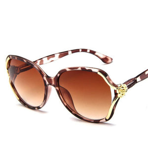 ladies Elegant Cat Eye sunglasses For Women trend sunglasses flowers Sun glasses personalized hollow oval sunglasses