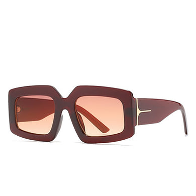 large box beveled edge women's sunglasses Europe and the United States retro dazzle color trend sunglasses