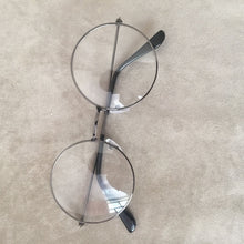 Load image into Gallery viewer, man Woman Retro Large Round Glasses Transparent Metal eyeglass frame Black Silver Gold spectacles Eyeglasses