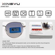 Load image into Gallery viewer, men and women gradient polarized sunglasses painted cat eye metal sunglasses European and American glasses outdoors