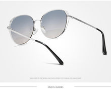 Load image into Gallery viewer, men and women gradient polarized sunglasses painted cat eye metal sunglasses European and American glasses outdoors