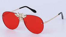 Load image into Gallery viewer, metal bee sunglasses men and women European and American  trend sunglasses