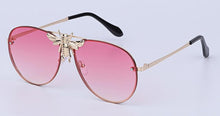 Load image into Gallery viewer, metal bee sunglasses men and women European and American  trend sunglasses