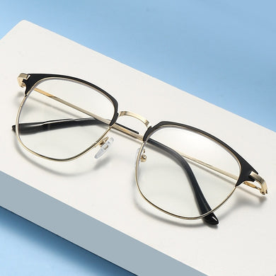 metal big frame reading glasses anti-blue light radiation glasses HD metal frame reading glasses