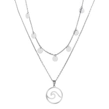Load image into Gallery viewer, New multi-layer crystal Moon necklaces and pendants for women Vintage charm gold choker necklace