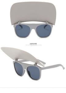 outdoor sun visor sunglasses cap unisex personality beach flip sunglasses