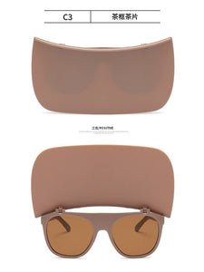 outdoor sun visor sunglasses cap unisex personality beach flip sunglasses