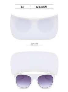 outdoor sun visor sunglasses cap unisex personality beach flip sunglasses