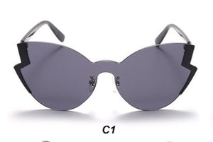personality sunglasses for women  butterfly sunglasses frameless trimmed one-piece sunglasses