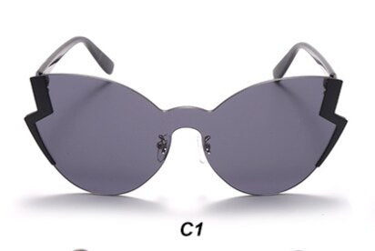 personality sunglasses for women  butterfly sunglasses frameless trimmed one-piece sunglasses