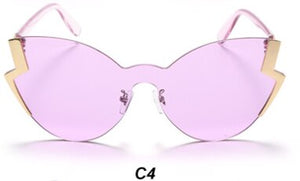 personality sunglasses for women  butterfly sunglasses frameless trimmed one-piece sunglasses