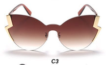 Load image into Gallery viewer, personality sunglasses for women  butterfly sunglasses frameless trimmed one-piece sunglasses