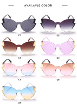 Load image into Gallery viewer, personality sunglasses for women  butterfly sunglasses frameless trimmed one-piece sunglasses