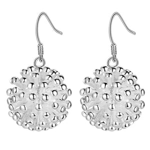 New retro E114 high quality silver plated jewelry trend cute women simple earrings classic style