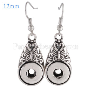 New simple 12mm drop earring women fashion snap jewelry engagement earrings gift silver plated earring drop shipping KS0991S