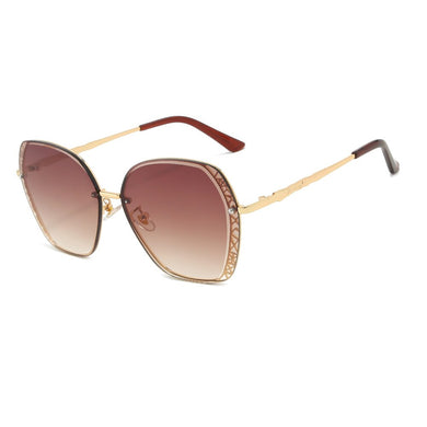 spot polygonal metal hollowed-out European and American ladies sunglasses UV outdoor sunglasses