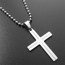 Load image into Gallery viewer, New stainless steel tag pendant necklace mens Fashion cross star blade prayer words necklaces&amp;pendants car keychain jewelry gift