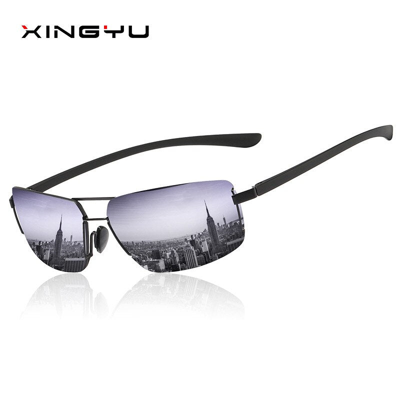 style men's sunglasses square frameless sunglasses series