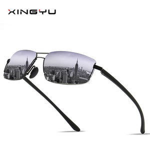 style men's sunglasses square frameless sunglasses series