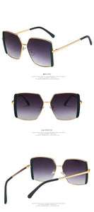 style oversized frame temperament black sunglasses female big face looks thin and wild sunglasses trend