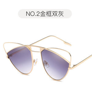 sunglasses gradient cat eye sunglasses metallic glasses frame sunglasses for men and women