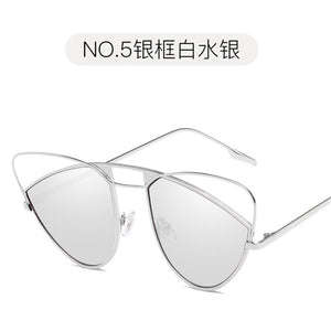 sunglasses gradient cat eye sunglasses metallic glasses frame sunglasses for men and women