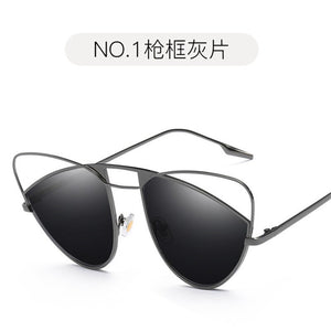 sunglasses gradient cat eye sunglasses metallic glasses frame sunglasses for men and women