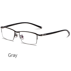 titanium alloy glasses frame men's ultralight half-frame glasses frame optical prescription glasses 9901P
