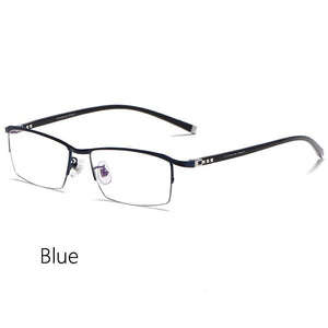 titanium alloy glasses frame men's ultralight half-frame glasses frame optical prescription glasses 9901P