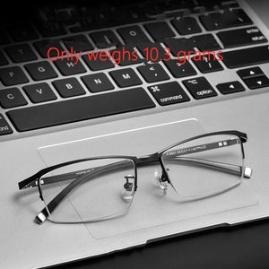 titanium alloy glasses frame men's ultralight half-frame glasses frame optical prescription glasses 9901P