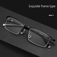 Load image into Gallery viewer, titanium alloy glasses frame men&#39;s ultralight half-frame glasses frame optical prescription glasses 9901P