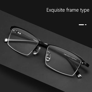 titanium alloy glasses frame men's ultralight half-frame glasses frame optical prescription glasses 9901P