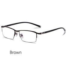 Load image into Gallery viewer, titanium alloy glasses frame men&#39;s ultralight half-frame glasses frame optical prescription glasses 9901P