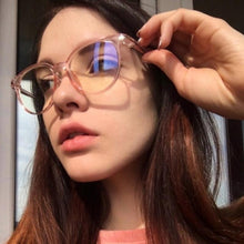 Load image into Gallery viewer, transparent Arrow Plain glasses PC plain glass spectacles vintage eyeglass round frame glasses