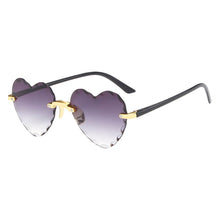Load image into Gallery viewer, unisex glasses  trend love sunglasses transparent candy color casual heart-shaped rimless sunglasses glasses