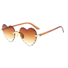 Load image into Gallery viewer, unisex glasses  trend love sunglasses transparent candy color casual heart-shaped rimless sunglasses glasses