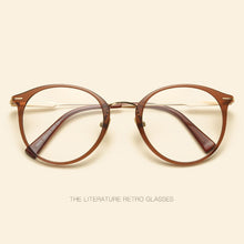 Load image into Gallery viewer, version of literature and art flat mirror black titanium plastic steel frame retro sophisticated high-end spectacle frames .