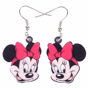 Long Drop Brand Cute Smile Mouse Face Earrings Acrylic Cartoon New 2017 Animal Jewelry Girls Women Earrings Accessories
