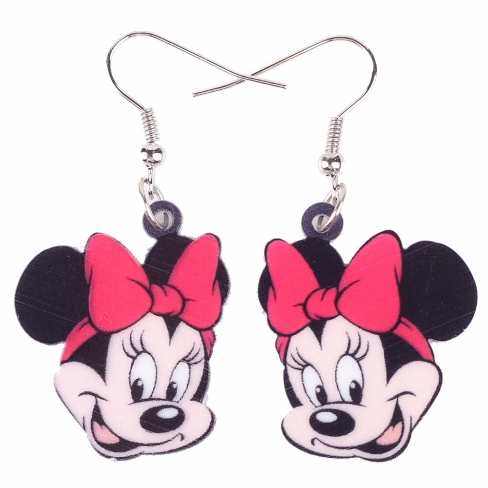 Long Drop Brand Cute Smile Mouse Face Earrings Acrylic Cartoon New 2017 Animal Jewelry Girls Women Earrings Accessories