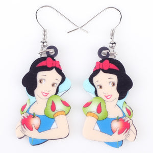 Long Drop Brand Lovely Skirt Princess Earrings Acrylic New Animal Jewelry Girls Women Cartoon Earrings Accessories Bricon