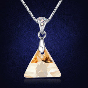 Newest Arrival Luxury Triangle Pendant Necklace Crystals From Swarovski Bohemian Necklace Pendants Gift For Friends