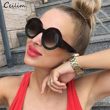 Load image into Gallery viewer, Newest Black Circle Sun Glasses Lady Designer Round Sunglasses Women  Brand See Through Shades Female Vintage Oculos