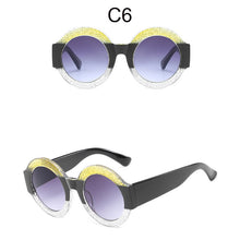 Load image into Gallery viewer, Newest Black Circle Sun Glasses Lady Designer Round Sunglasses Women  Brand See Through Shades Female Vintage Oculos