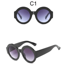 Load image into Gallery viewer, Newest Black Circle Sun Glasses Lady Designer Round Sunglasses Women  Brand See Through Shades Female Vintage Oculos